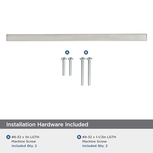 Image of Amerock BP36908G10 | Satin Nickel Cabinet Pull | 7-9 /16 inch (192mm) Center-to-Center Cabinet Handle | Monument | Furniture Hardware