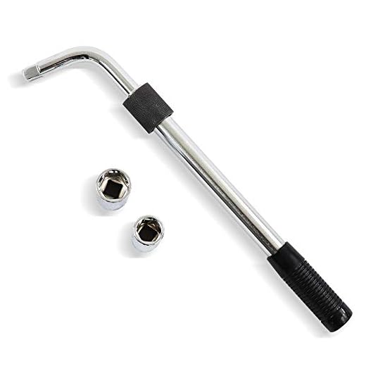 S&R Radmutternschlüssel Set 3-tlg., 1/2" TELESKOP 385-505 mm, Längenfixierung, 2 Doppel-Stecknüsse 17+19 mm, 21+23 mm, mit Demontagehebel für Zierkappen