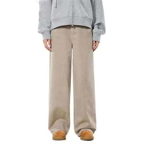 Men's American Jeans Simple Retro Washed Straight Loose Fitting Denim Pants2