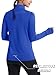MAGCOMSEN Long Sleeve Shirts for Women Quarter Zip Fleece Pullover V Neck Running Athletic Tops Colouredblue,S