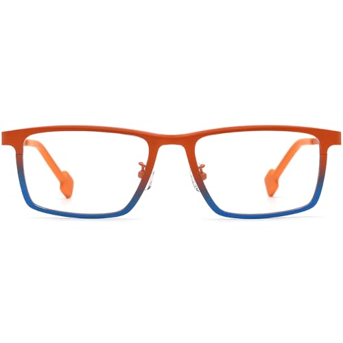Image of FONEX Colorful Pure Titanium Glasses Frame Women Retro Round Eyeglasses