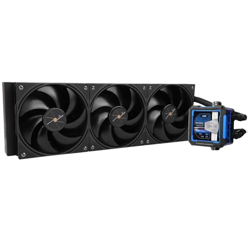 Image of Thermalrlght FW PRO 360 Black CPU Water Cooler,3 PWM Fans Water Cooling System with 2000PRM,for AM4 /AM5&Intel LGA1851 /1700, Magnetic Detachable LCD Screen with 320 * 320 Resolution