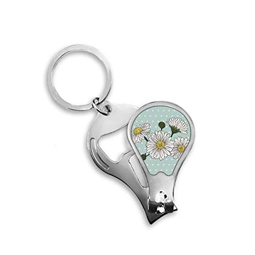 Coupe-ongles décoratif fleur de chrysanthème blanc, une idée cadeau utile