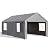Gardesol Carport, 12'x20' Extra Large Heavy Duty Carport with Roll-up Ventilated Windows, Portable Garage with Removable Sidewalls & Doors for Car, Truck, SUV, Car Canopy with All-Season Tarp, Gray