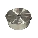 Moldes de flanera de aluminio con tapa Baño Maria Flan Molde con tapa – Sartenes para hornear con baño de agua – Molde Milagro Grande – Olla Flaneras mexicanas para Chocoflan (6.7 x 3.3 pulgadas)