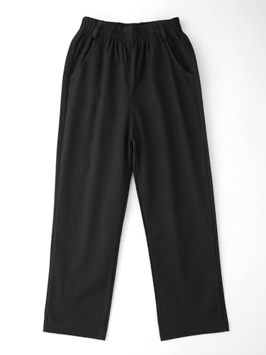 Kids Boys School Uniform Trouser Elastic Waistband Formal Pant for Wedding Party4