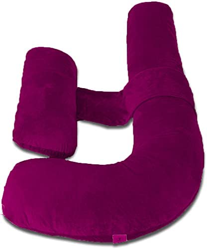 Moms Moon Pregnancy Pillow, Maternity Body Pillow for Sleeping with Body Pillow Cover, 55-inch H Shaped Pregnancy Pillow for Pregnant Women, Wine Velvet (B08LH8BCCS) Amazon Price History, Amazon Price Tracker