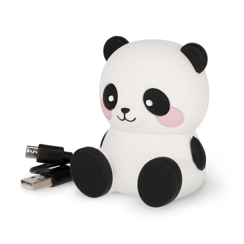 Legami - Enceinte sans Fil avec Support, Le Son de l'amour, thème Panda, Rechargeable, câble USB Inclus, utilisable comme Support de téléphone Portable, 6 x 8 x 5 cm