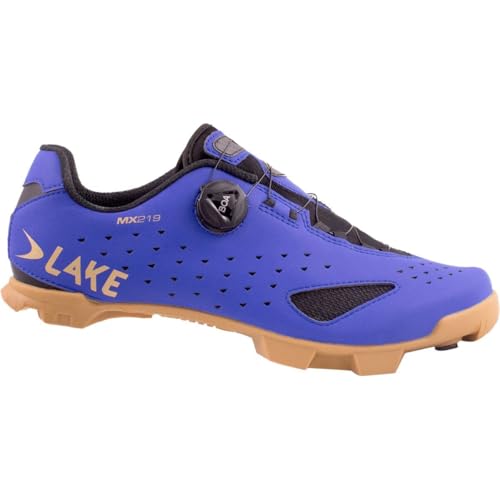 Lake Mx219 Cycling Shoe - Men's Strong Blue/Gold, 45.0
