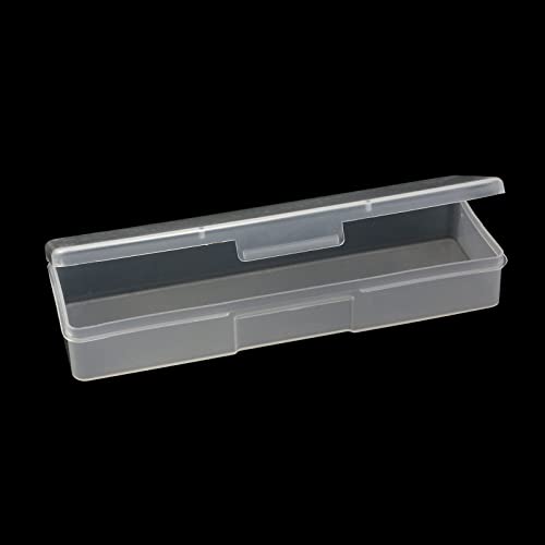 Image of 4PCS Clear Containers Box with Hinged Lid and Snap Closure(White)