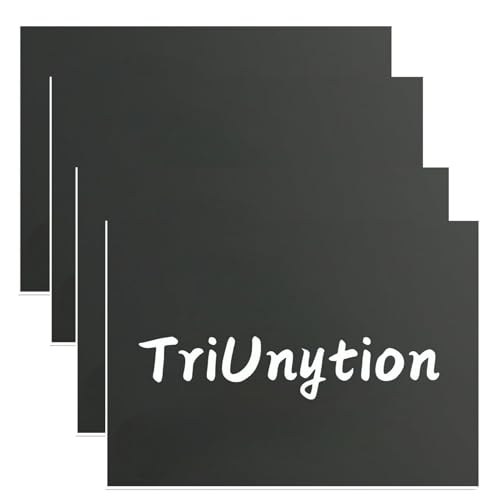 TriUnytion Placa de Plástico para Grabado Laser, 4 Piezas Plancha de Plástico ABS 30 x 20 cm 1,3 mm, Hojas de Grabado Bicolor para Cartel Personalizado (Blanco sobre Negro)