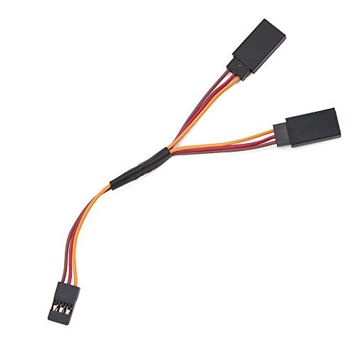 Servo Y Splitter Cable - Male to 2X Female 26AWG - 30cm - Blue
