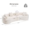 110'' Modern Curved Sofa Sectional, Arc 4-Seater Foam Couch Compressed in-a-Box, Boneless Cloud Couch with Extra-Deep-Wide Seats in Comfortable Chenille, No Assembly,Cream White