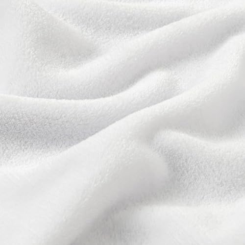 Image of BEDELITE Fleece Blanket White Throw Blanket for Couch & Bed, Luxury Plush Cozy Fuzzy Blanket 50 inch x 70 inch, Super Soft Warm Lightweight Fall Throw Blanket for Travel Camping