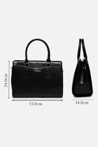 Image of Allen Solly Women's Large Tote Shoulder Bag | Vegan Leather | Organized Interior | Magnetic Flap | Brunch & Shopping