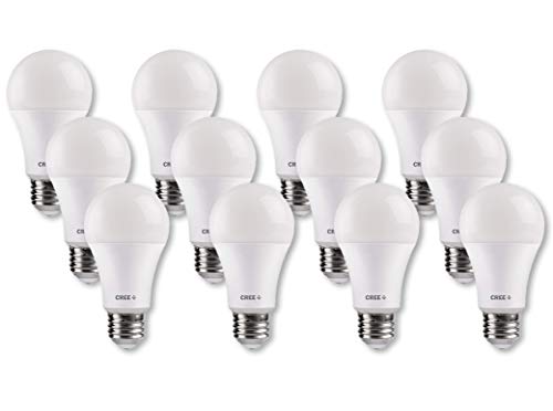 Cree Lighting, TA19-04527MDFH25-12DE26-1-E1-MP, A19 40W Equivalent LED Bulb, 460 lumens, Dimmable, Soft White 2700K, 25,000 hour rated life, 90+ CRI Good for Enclosed | 24-Pack