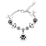 Infinity Collection Dog Charm Bracelet - Paw Print Jewelry- Dog Lovers Bracelet- Dog Owner Bracelet for Dog Lovers