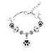 Infinity Collection Dog Charm Bracelet - Paw Print Jewelry- Dog Lovers Bracelet- Dog Owner Bracelet for Dog Lovers