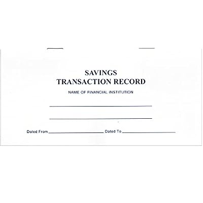 Savings Transaction Record Register (5 Registers)