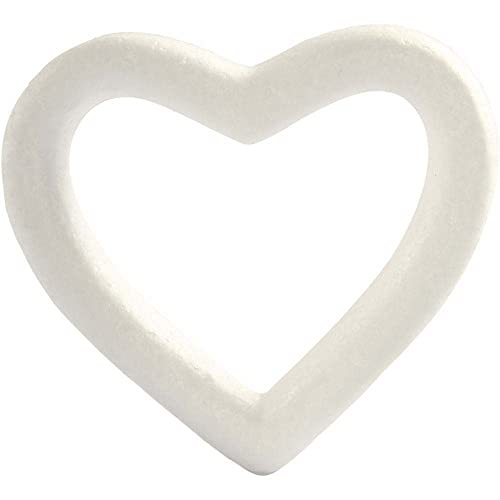 Corazón blanco de 13,5 cm en pack de 25 unidades para manualidades y decoración Creativ 54357