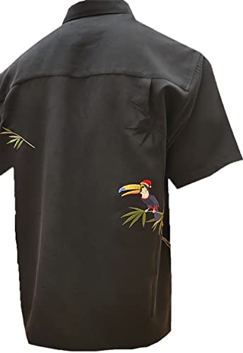 Bamboo Cay Merry Christmas Shirt Men Short Sleeve Embroidered Button-Down Shirts2