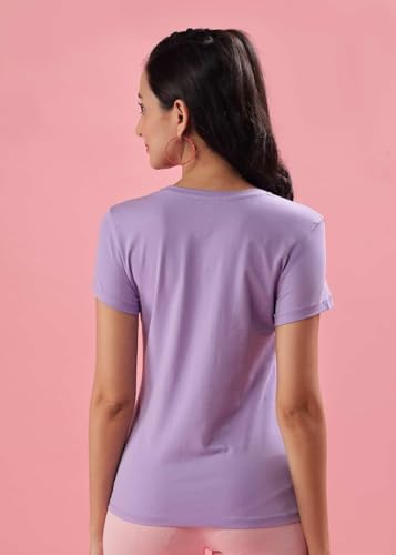 Image of Dollar Women's Solid Stretchable Cotton Round Neck Tshirt