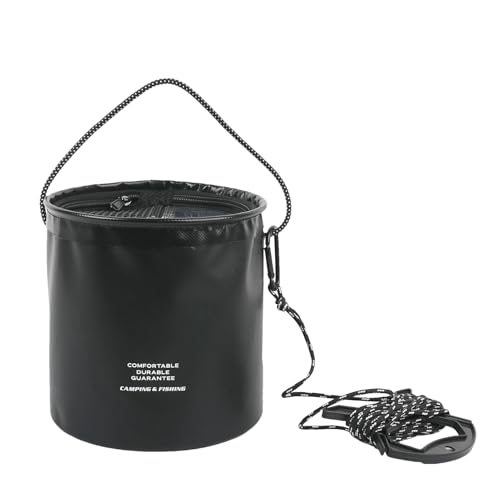 Cubo para Cebo y Agua, 4 litros, con Cierre de cordón, contenedor para Aparejos de Barbacoa, Barbacoa, Kayak, Playa, Camping, al Aire Libre, y alevines