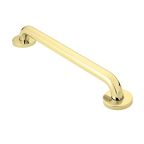 Best Cyber Monday 🔥 Moen R8724PB Home Care Bathroom Safety 24-Inch Grab Bar with Concealed Screws, Polished Brass