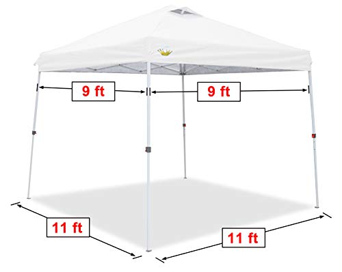 image for CROWN SHADES Pop up Canopy, Slant Leg Outside Canopy Top 9x9 ft, Base 