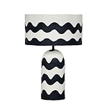Tov Furniture Tropea Black Waves Papier Mache Table Lamp