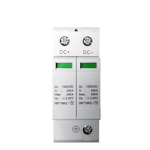 電力サージプロテクター SPD 避雷器 低電圧家庭用 2極サージ電圧保護 DC 500V 800V 1000V 40KA 60KA(DC800V 30-60KA)