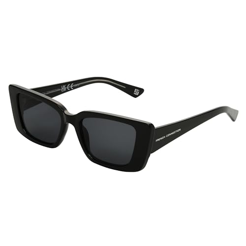 French Connection Women's Colette Cat Eye Sunglasses, Black, 52 mm