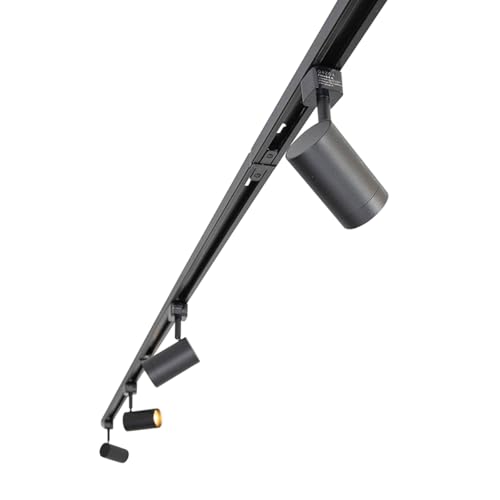 QAZQA - Modern Modernes 1-Phasen-Schienensystem Komplettset I Spotlight I Deckenspot I Deckenstrahler I Strahler mit 14 Spot I Spotlight I Deckenspot I Deckenstrahler I Strahler I Lampe I Leuchtes sch