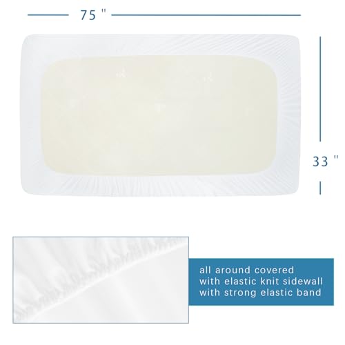 Springspirit USBC11185 Rv Bunk/Daybed/Cot Mattress Protector Cover 75X33 Inch For Narrow Twin Camper Bed, 100% Waterproof & Absorbent And Noiseless Mattress Pad Protector thumb #2