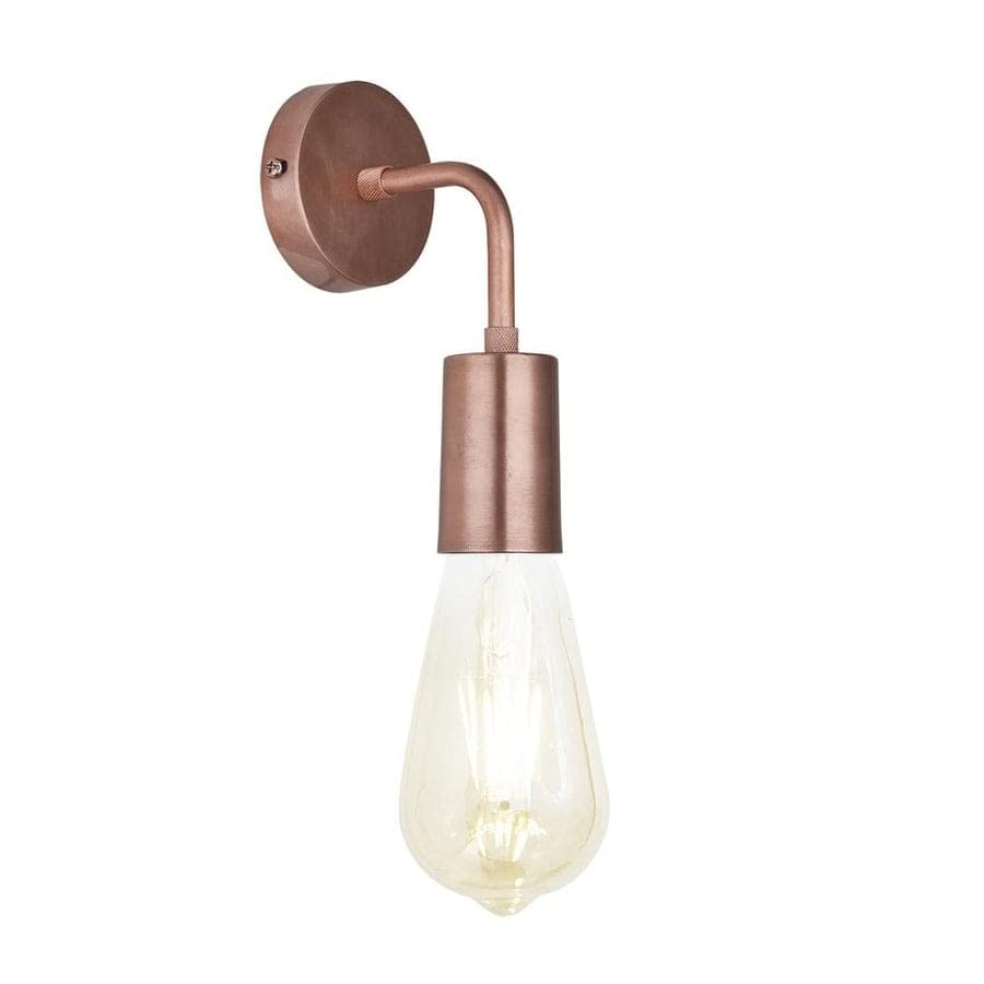 Image of Industrial Loft, E27 Holder Wall Lamp for Home | Designer Lamp | Decorative Wall lamp for Living Room | Bedroom | Indoor /Outdoor Light | Balcony Corridor Light (Matt Copper)