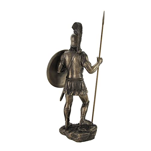 Estatua Guerrero Espartano Bronce 14.25 Pulgadas miniatura 2