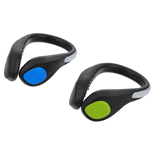 Parliky 2pcs Luminous Night Running Shoe Clips Light Weatherproof Safety Clip Lights for Outdoor Cycling Walking Running Multi Settings for High Visibility
