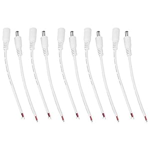 5.5×2.1mm Power Jack 5.5×2.1mm Male Female Connector Hoog rendement voor LED Strip Light(white)