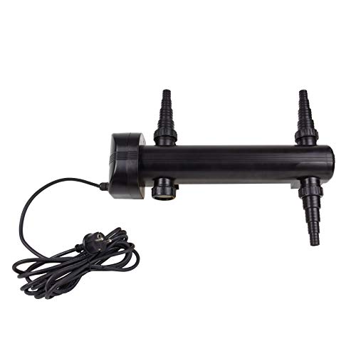 DEMA Teichklärer UV-C 36W, Algenvernichter, Wasserklärer für bis 18m³, inkl. Schlauchtüllen, IP44, einfache Installation, für klares Wasser und gesunde Fische, kompatibel mit TF25000
