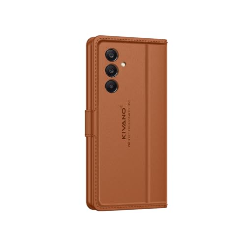 Image of KIVANO LUXE for Samsung A16 5G / Samsung F16 5G / Samsun M16 Luxury Handmade Leather Magnetic Flip Folio Case | Card Holder & Kickstand | Slim Protective Cover | Unisex - Brown