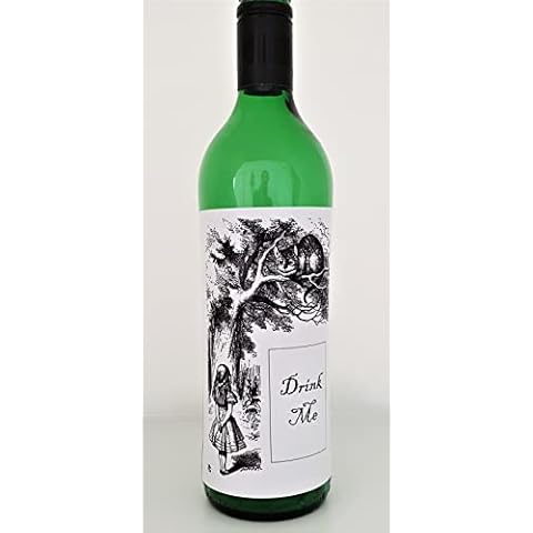 Alice in Wonderland Drink Me Wine Bottle Labels (Pack of 4) - Party Decoration Supplies / Gift Idea Cover
