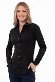 Chef Works Women's Seville Shirt with Mesh Panels, Black, Small