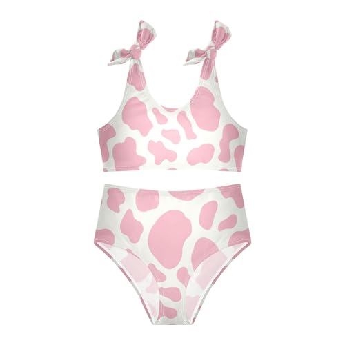 Image of Girls Tankini Swimsuit 2 Piece Pink Unicorn Donuts Summer Beach Bikini Bathing Suit 3T