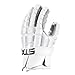 STX LZR Lacrosse Gloves, Medium, White, Pair