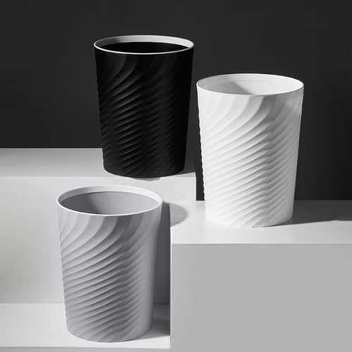 Caneca de basura grande gris para cocina miniatura 7