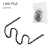 1000 Pcs 0.8mm Wave Staples for Plastic Repair,Stainless Steel Pre-Cut Hot Staples for Car Bumper Repair Kit Components,Compatible with Plastic Welding Tools,Silver