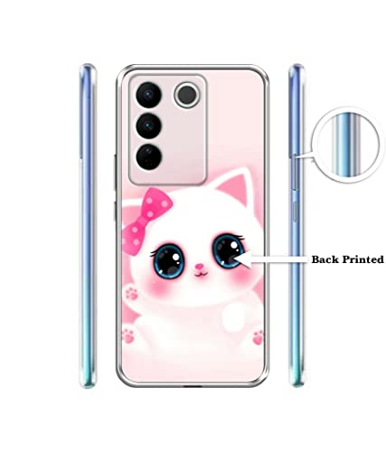 Image of Amazon Brand- Solimo Babby Kitty Printed Silicon Soft TPU Back Case Cover Compatible for Vivo S16 5G / V27 5G / V27 Pro 5G