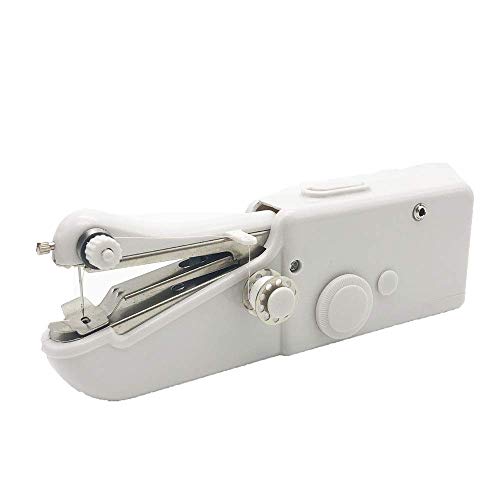 Portable Sewing Machine Handheld Electric Mini Sewing Machine Household Sealing Sewing Machine Dfbbb (Color : White, Size : 210X35X70Mm)