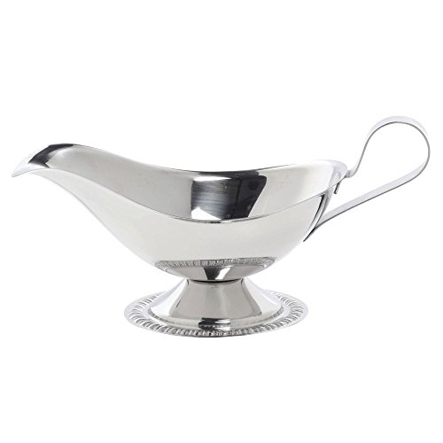 Mirror Finish S/S Gadroon Base Gravy Boat, 8 oz