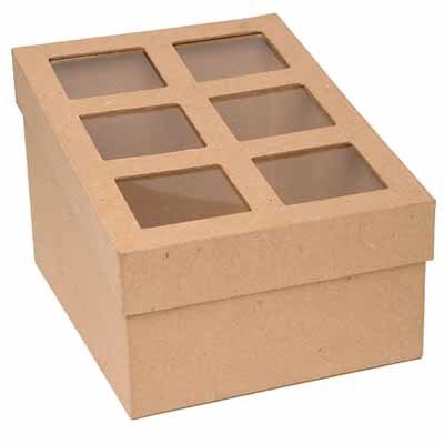 Pack Of 24 Unfinished Paper Mache Gift Boxes With Lids - 3-3/8" X 2-3/8" X 1-1/2" - Perfect For DIY Crafts, Jewelry, And Party Favors